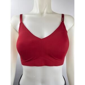 Calvin Klein Bralette Invisibles Womens Medium Red Triangle Lined QF5753